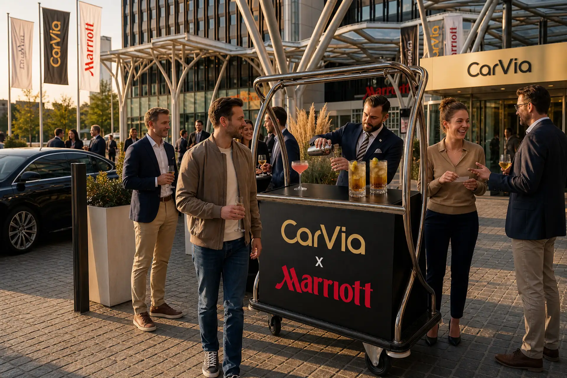 CarVia x Marriott Hub Opening Kofferwagen